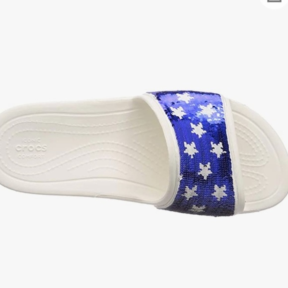 CROCS USA Sequin Slides NWT - Picture 8 of 11